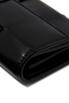 Flap Intreccio Leather Wallet