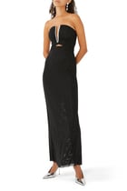 Jersey Rhinestone Maxi Dress