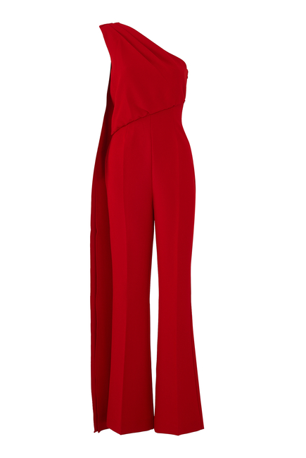 Asymmetric Crepe Jumpsuit