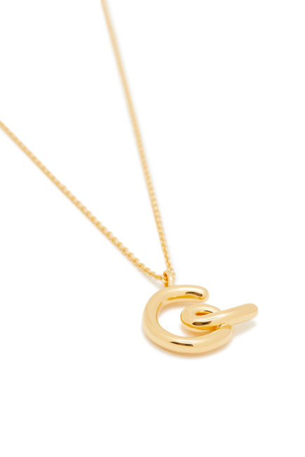 G Initial Pendant Necklace, 18K Gold-Plated Sterling Silver