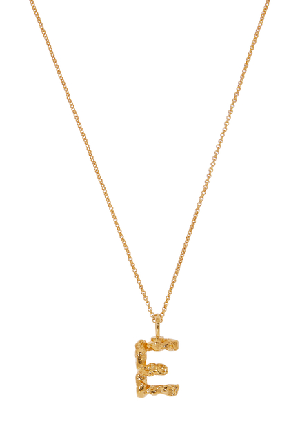 Chloé Alphabet Brass Necklace