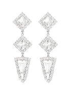 Long Crystal Square Earrings