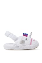 Kids Unicorn Cotton-Terry Slippers