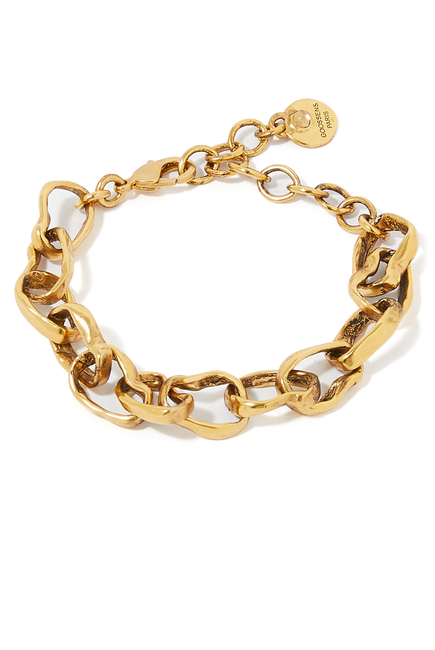 Lutèce Chain Bracelet, 24k Gold-Plated Brass