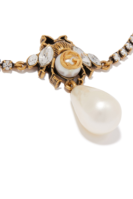 Aged Pearl Bee Bracelet