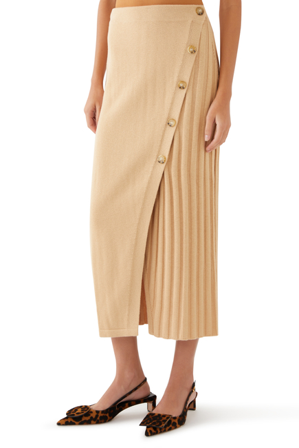 Nougat Mid-Length Skirt