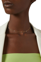 Sparkle Round Choker, 18k Yellow Gold & Diamond