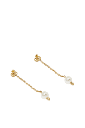 Interlocking G Earrings With Pearls