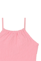 Kids Embossed Logo One-Piece Swimsuit