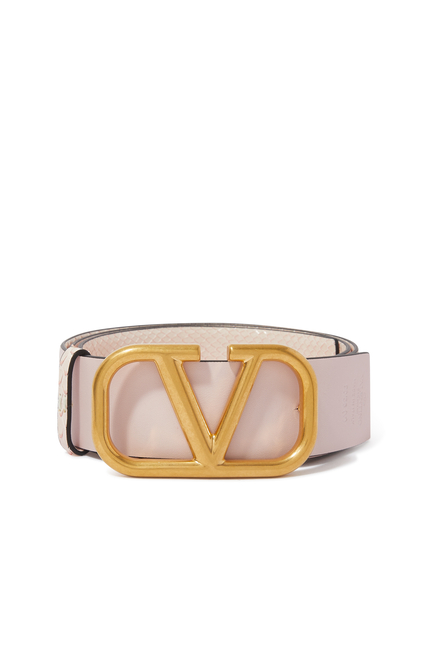  VLOGO Signature  Belt in Glossy Leather