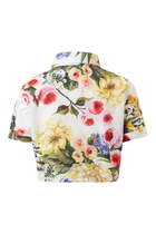 Kids Garden-Print Cotton Poplin Shirt