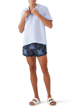 Short Length Printed Swim Shorts