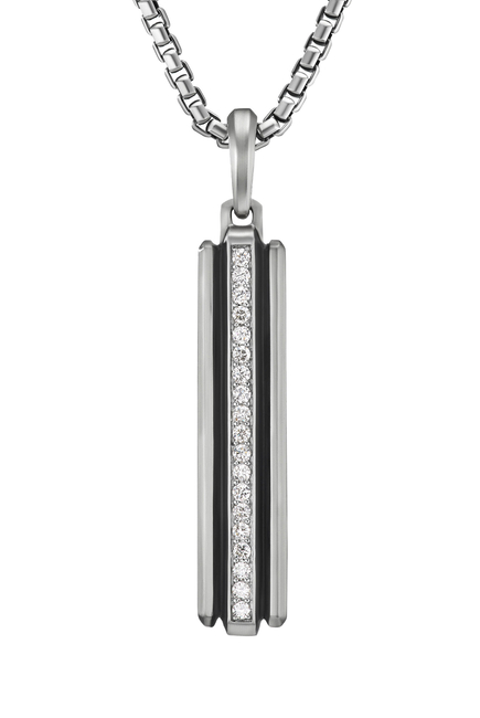 Deco Ingo Tag, Sterling Silver & Diamonds