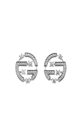 White Gold and Diamond Avenues Stud Earrings