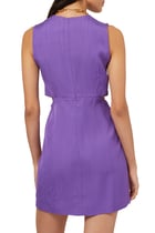 Short Draped Dress With Cut-Outs