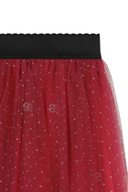 Kids Glittery-Print Tulle Skirt