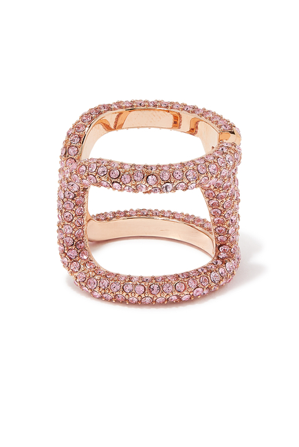 Valentino Garavani V Logo Middle East Exclusive Crystal-Embellished Ring
