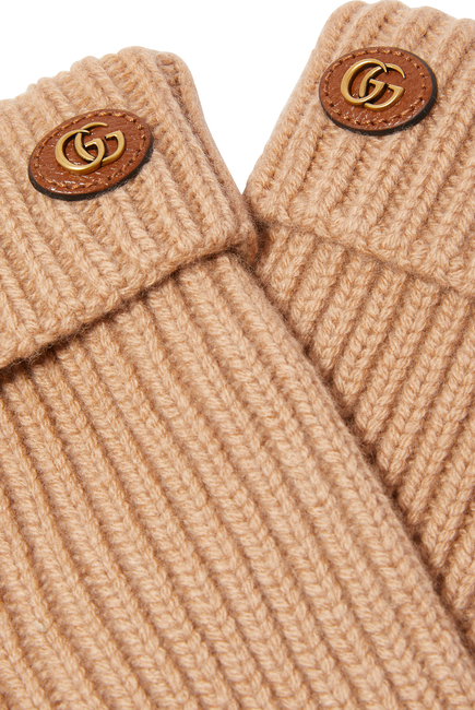 Double G Wool Cashmere Gloves