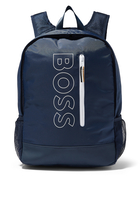 Kids Logo Backpack with Zip Detail