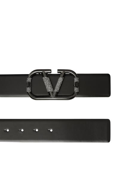Sølv Folde snak Buy Valentino Garavani Valentino Garavani VLogo Signature Buckle Belt for  Womens | Bloomingdale's UAE
