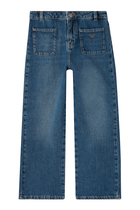 Kids Patch Pocket Denim Jeans