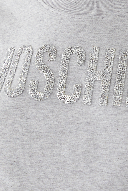 Glitter Logo Crop T-Shirt