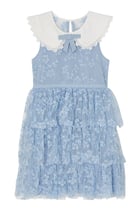 Tiered Embroidered Dress
