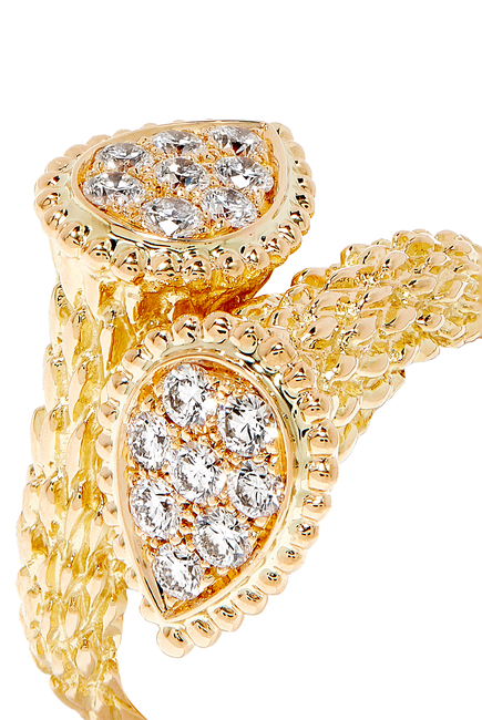 Serpent Bohème Ring, 18k Yellow Gold & Diamonds