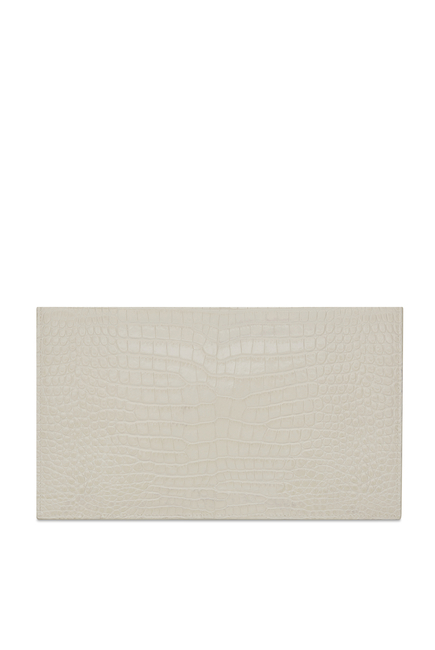 Uptown Croco-Embossed Leather Pouch
