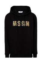 Floral Logo Embroidered Hoodie