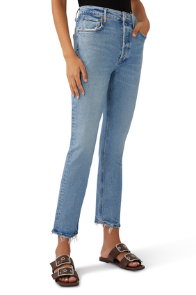 Riley Long High Rise Straight Jeans