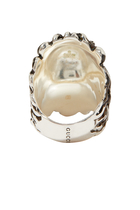 Crystal Lion Head Ring
