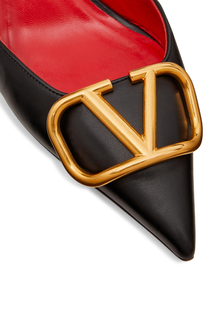 VLogo Signature 80 Slingback Leather Pumps