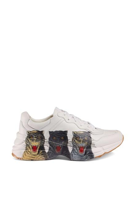 Gucci Rhyton Tiger Print Sneakers