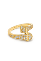Cleo Midi Slim Ring, 18k Yellow Gold & Diamonds