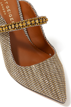 Duke 100 Crystal Strap Fabric Mules