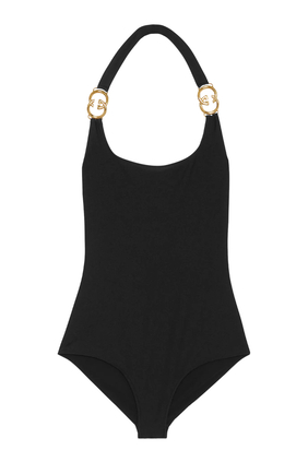 Sparkling Jersey Swimsuit With Interlocking G