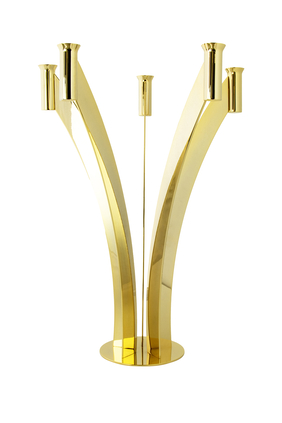 Gold-Plated Luxury Candle Holder