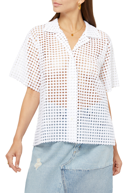 Short Sleeve Lace Shirt