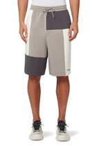 Colorblock Sweat Shorts in Cotton Jersey