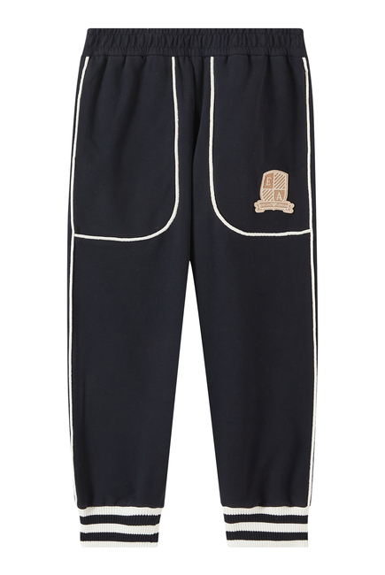 Kids Logo Crest Cotton Joggers