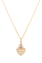 Cleo Mini Rev Pendant, 18k Yellow Gold with Full Diamonds