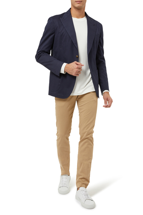 Single-Breasted Cotton-Cashmere Jacket
