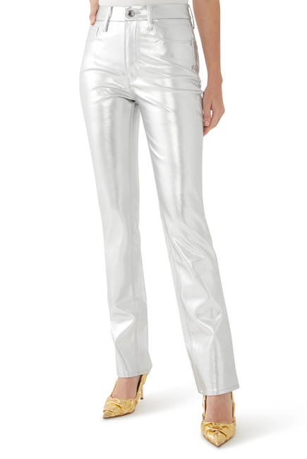 White Leather Pants - Bloomingdale's