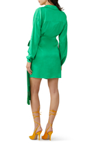 Donna Green Mini Wrap Dress