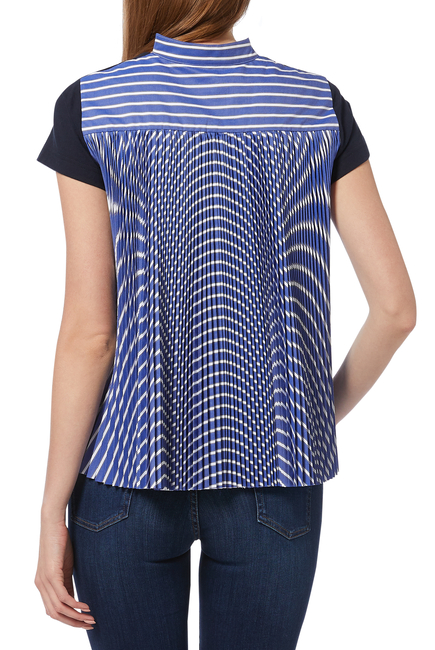 Cotton Pleated T-Shirt