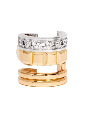 Quatre Radiant Edition Single Clip Earring, Paved With Diamonds
