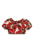 Kids Floral Off-The-Shoulder Top