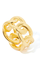 Lhassa Ring Big Links, 24k Gold-Plated Brass
