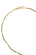 Reversible Byline Link Choker, 18k Gold-Plated Brass